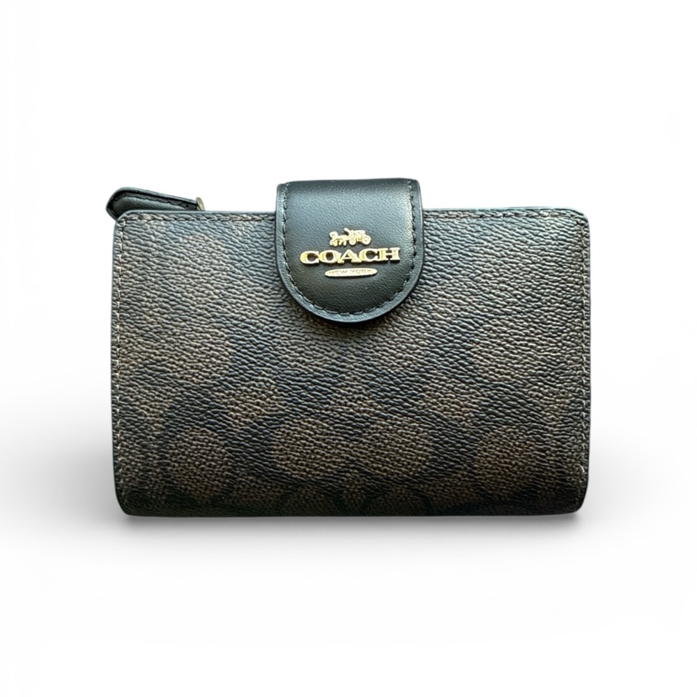 COACH *NWT* CW786 Wallet Walnut/Black